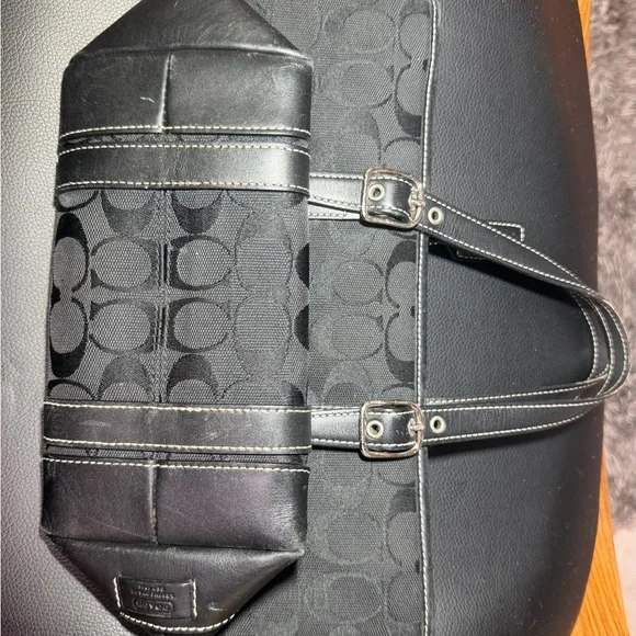 Coach Black Monogram Handbag COACH Small Satchel Handbag Great condition - Picture 3 of 10